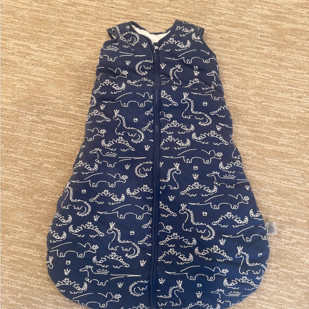 Sleeveless Navy Dinosaur Sleep Sack for Kids